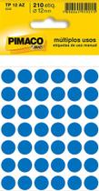 Etiqueta Para Identificação Tp-12 Azul 12 Mm Com 210 Etiquetas Pimaco