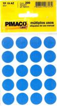 Etiqueta Para Identificação Tp-19 Azul 19 Mm Com 200 Etiquetas Pimaco Etiqueta Para Identificação Tp-19 Azul 19 Mm Com 200 Etiquetas Pimaco