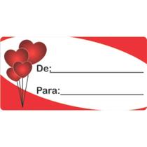 Etiqueta Para Presente De/Para Retangular Coracao