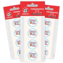 Etiqueta para Presente Embalado com AMOR Redondo CT.C/100