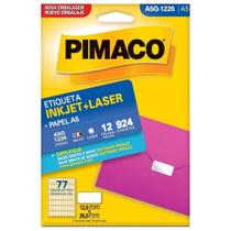 Etiqueta Pimaco A5 Inkjet + Laser 12x26mm 12 Folhas A5Q 1226