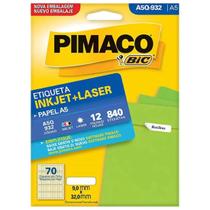 Etiqueta Pimaco A5 Inkjet + Laser 9x32mm 12 Folhas A5Q 932