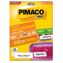 Etiqueta Pimaco Carta Congelador 4081 C/200 unidades