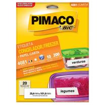 Etiqueta Pimaco Carta Congelador 4081 C/200 unidades