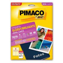 Etiqueta Pimaco Carta Glossy 7070 Com 40 Unidades