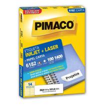Etiqueta Pimaco Carta Inkjet e Laser 6182 Com 1400 Unidades
