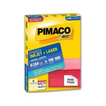 Etiqueta Pimaco Carta Inkjet e Laser 6184 Com 600 Unidades Etiqueta Pimaco Carta Inkjet e Laser 6184 Com 600 Unidades