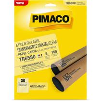 Etiqueta Pimaco Carta Transparente Cristal 254 x 667 mm 5 Fls