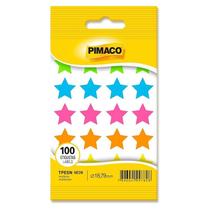 Etiqueta Pimaco Estrela 18,79 mm 100 Un Multicolor Neon