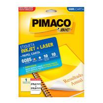 Etiqueta Pimaco p/ Impressão 6085 Ink-jet Laser Carta c/ 10 etiquetas