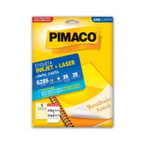 Etiqueta Pimaco p/ Impressão 6285 Ink-jet Laser Carta c/ 25 etiquetas