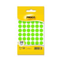 Etiqueta Pimaco Redonda TP-12 210 Un Verde Neon