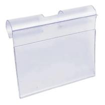 Etiqueta Porta Preço em PVC Cristal transparente 70 Peças 5,5 x 5,0 cm_display gancho suporte