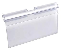 Etiqueta Porta Preço em PVC Cristal transparente 70 Peças 75 x 45 mm display gancho suporte