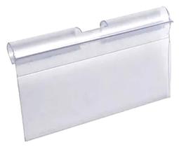 Etiqueta Porta Preço em PVC Cristal transparente 70 Peças _ 7,5 x 5,5 cm _ display gancho suporte