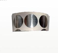 Etiqueta Prata, Corte Liso 3x3cm P/ Chancela Rolo 500 Unid Etiqueta Prata, Corte Liso 3x3cm P/ Chancela Rolo 500 Unid