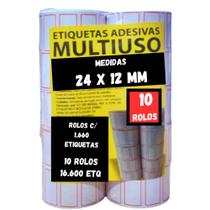 Etiqueta Preço 24 x 12mm C/ 10 Rolos 16.600 Etq Etiqueta Preço 24 x 12mm C/ 10 Rolos 16.600 Etq