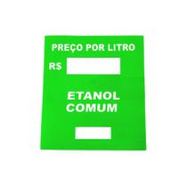 Etiqueta Preço Por Litro Verde Etanol - Cód 3639