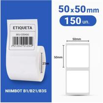 Etiqueta quadrada 50x50mm branca Niimbot B1/b21/b3s
