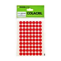 Etiqueta redonda 13mm 420unidades vermelho - colacril