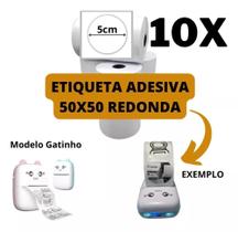 Etiqueta Redonda 5cm Para Mini Impressora Gatinho - 10 Rolos - TITANNET