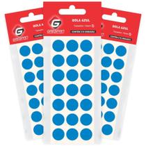 Etiqueta Redonda Azul 15MM com 210 Etiquetas por Cartela
