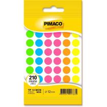 Etiqueta Redonda TP-12 Neon SORT. 12MM - Pimaco