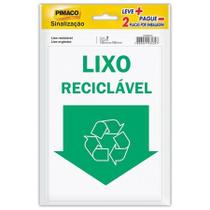Etiqueta sinalização Lixo Reciclável/Lixo Orgânico 14x19cm - Pimaco