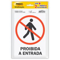 Etiqueta sinalização Proibida Entrada/Proibido Celular 14x19cm - Pimaco