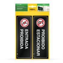 Etiqueta sinalização Proibido Estacionar/Entrada Proibida 6,7x18,5cm - Pimaco Etiqueta sinalização Proibido Estacionar/Entrada Proibida 6,7x18,5cm - Pimaco