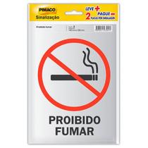 Etiqueta sinalização Proibido Fumar 14x19cm - Pimaco
