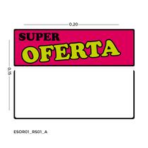 Etiqueta Super Oferta Reutilizável em PVC 21,0 x 15,5cm Pacote c/ 10 - Rosa