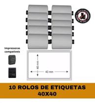 Etiqueta Térmica Para Impressora Não Fiscal 40x40 - 10 Rolos