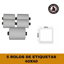 Etiqueta Térmica Para Impressora Não Fiscal 40x40 - 5 Rolos