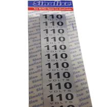 Etiqueta Tomada 110v Cartela Com 16 Peças 1,5x3,5cm Sinalize