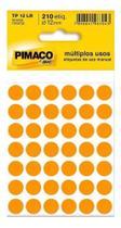 Etiqueta TP-12 Laranja Com 210 Unid. - Pimaco
