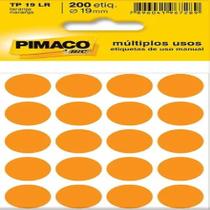 Etiqueta TP-19 Laranja Com 200 Unidades Pimaco