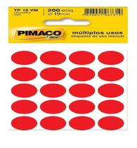 Etiqueta TP-19 Vermelho Com 200 Unidades Pimaco