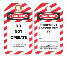 Etiqueta ZING 7343 Plastic Danger Lockout Tags 15x8 cm, pacote com 10