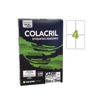 Etiquetas A4 CA4 - 100 Folhas - Colacril