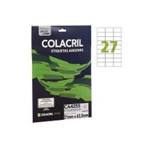 Etiquetas A4 CA4 - 25 Folhas - Colacril