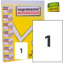 Etiquetas Adesiva Imprimaster Carta - 215,9 x 279,4mm 1 Etiqueta p/ folha - caixa c/ 100 folhas - 100 etiquetas 215,9 x 279,4mm