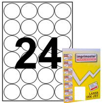 Etiquetas Adesiva Imprimaster Carta Redonda 42,33mm 24 Etiquetas CX 100 Fls