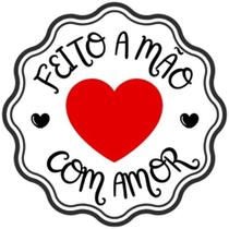 Etiquetas Adesivas Feito Com Amor Com 250 Unidades F:33