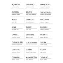 Etiquetas Adesivas Para Temperos + Mantimentos + Despensa 56 Unidades Ou Etiquetas Adesivas Para Temperos + Mantimentos + Despensa 56 Unidades Ou
