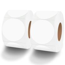 Etiquetas Adesivas Térmicas Yeachlaing - 500 Etiquetas (2 Rolos) - Redondas de 1,5 Polegadas