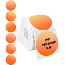 Etiquetas Adesivas Térmicas Yeachlaing - 600 Etiquetas Redondas (5cm) - Laranja