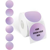 Etiquetas Adesivas Térmicas Yeachlaing - Círculo Roxo de 2 Polegadas (600 unidades)