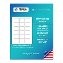 Etiquetas Brancas Premium Label Supply 5x4 cm para Impressora Laser e Jato de Tinta 36.000 Unidades Etiquetas Brancas Premium Label Supply 5x4 cm para Impressora Laser e Jato de Tinta 36.000 Unidades