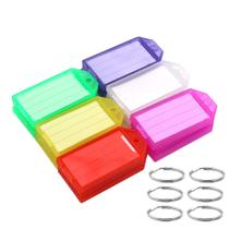 Etiquetas-chave de plástico Coideal com etiqueta, pacote com 60 etiquetas de chaveiro Etiquetas-chave de plástico Coideal com etiqueta, pacote com 60 etiquetas de chaveiro